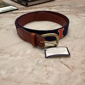 Needlepoint University of Illinois logo belt